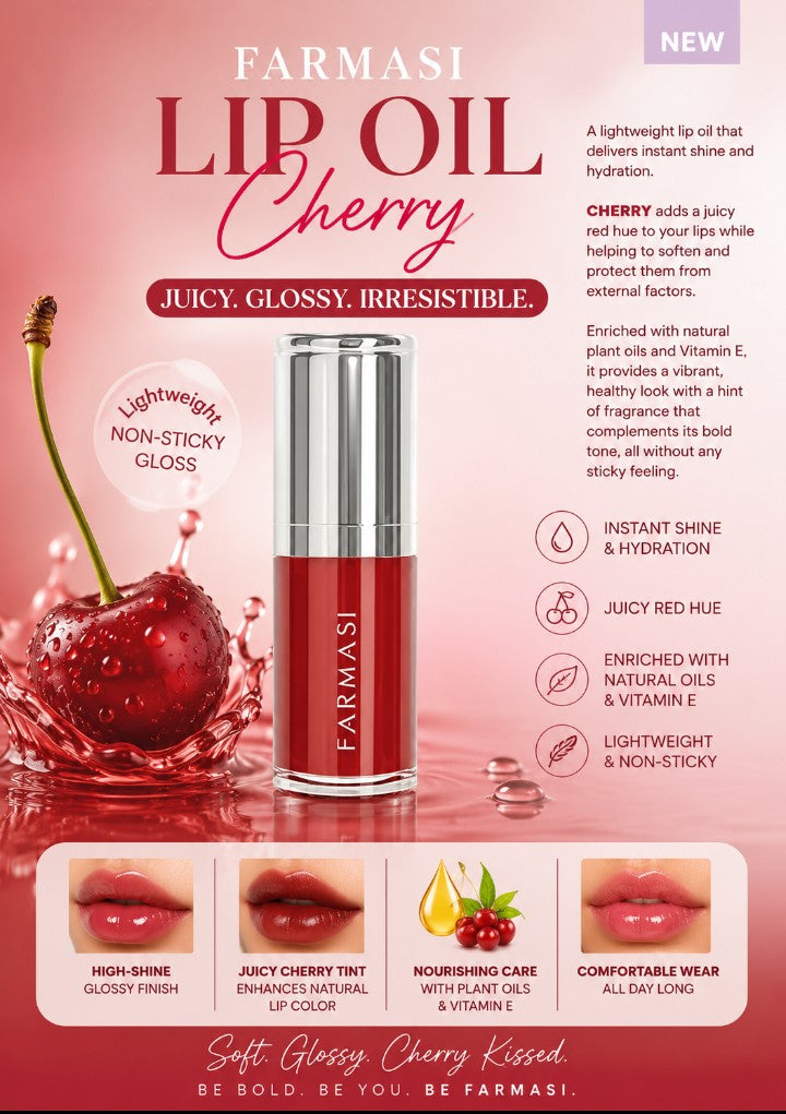 FARMASI Lip Oil Cherry