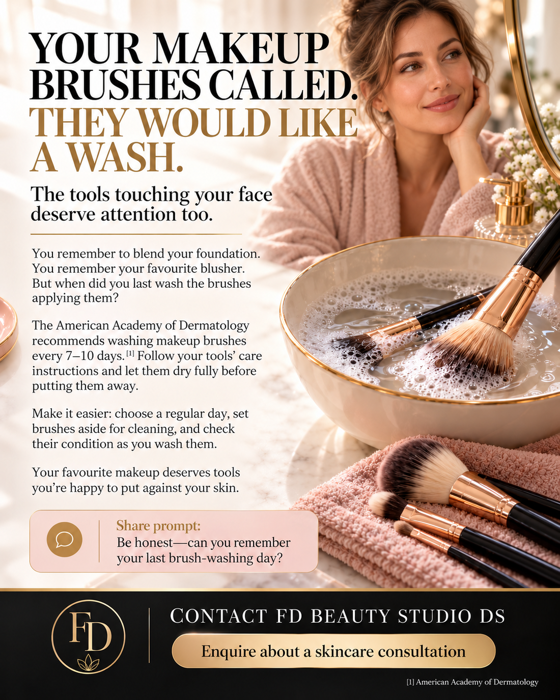 Your Makeup Brushes Called. They Would Like a Wash.