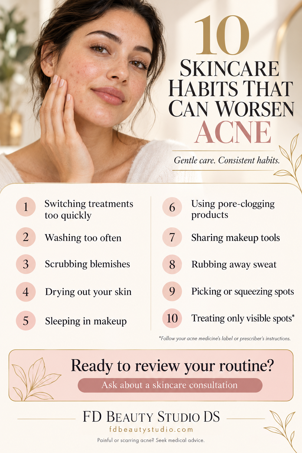 10 Skincare Habits That Can Worsen Acne