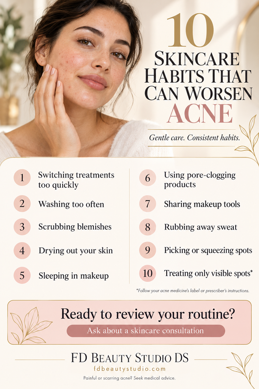 10 Skincare Habits That Can Worsen Acne