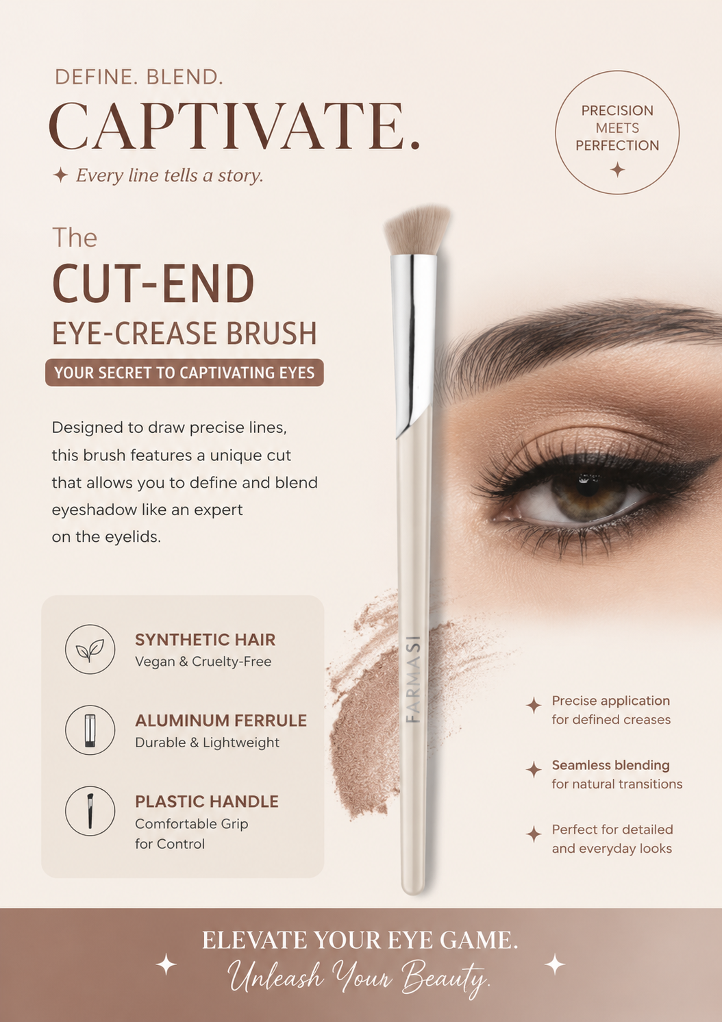 Cut-end Eye-Crease Brush